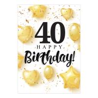 Friendly Fox Geburtstagskarte runder Geburtstag - Geburtstag Glückwunschkarte zum Geburtstag - A5 Happy Birthday Bild 3
