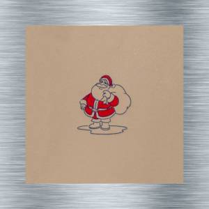 Stickdatei Weihnachtsmann mit Sack Bunt + Uni - 10 x 10 Rahmen - weihnachtliches Stickmotive, digitale Stickdatei Bild 1
