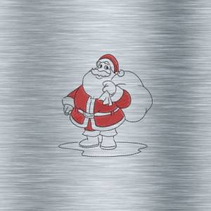 Stickdatei Weihnachtsmann mit Sack Bunt + Uni - 10 x 10 Rahmen - weihnachtliches Stickmotive, digitale Stickdatei Bild 2