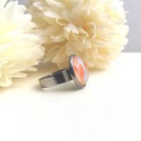Ring aus Edelstahl mit Miniaturacrylbild Bild 2