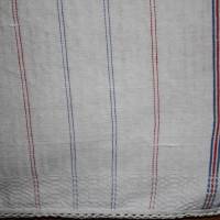Decke mit Spitze aus alten Leinen Handtüchern Bild 6