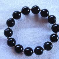 Perlenarmband Black-Pearl so elegant handgemacht von Hobbyhaus Bild 10