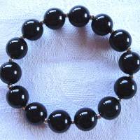 Perlenarmband Black-Pearl so elegant handgemacht von Hobbyhaus Bild 6