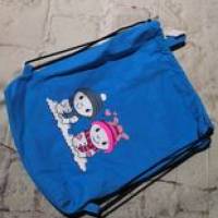 Rucksack Tasche Beutel  blau aus Canvas Bild 4