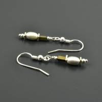 Minimalistische Ohrringe / Ohrhänger aus 925er Silber und Hämatit Bild 4