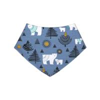 Baby Frühchen Jungen Set Pumphose-Mütze-Tuch "Eisbären" staubblau Geschenk Geburt Bild 3