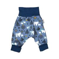 Baby Frühchen Jungen Set Pumphose-Mütze-Tuch "Eisbären" staubblau Geschenk Geburt Bild 5