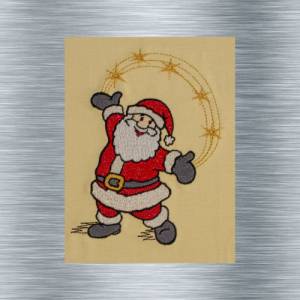 Stickdatei Weihnachtsmann - 13 x 18 cm Rahmen - weihnachtliches Stickmotive, digitale Stickdatei, Nadelmalerei Bild 3