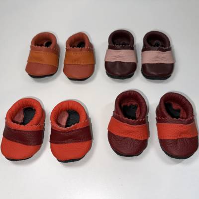 Puppenschuhe 43cm Puppe; Puppenkleidung handmade; Puppenoutfit rot