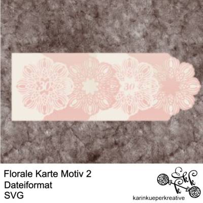 Plotterdatei Florale Karte Motiv 2