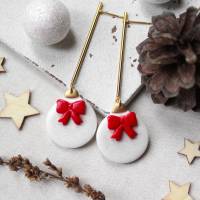 Ohrringe Weihnachtskugeln • Ohrhänger Polymer Clay | Ohrschmuck | Weihnachten Bild 1