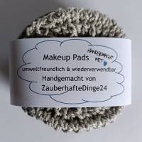 Makeup Pads Abschminkpads Baumwollpads im 6er Set wiederverwendbar in Dunkel- und Hellgrau Bild 2