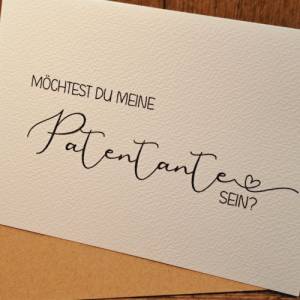 Möchtest du meine Patentante sein - Patentante fragen - Patentante Karte - Patentante Geschenk - Taufpate Fragekarte - Bild 3