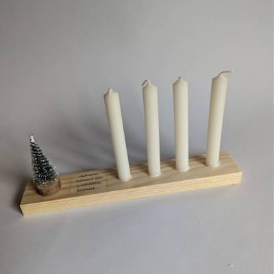 Adventkranz aus Holz ☆ Advent für den Schreibtisch☆ Adventholz Adventskranz