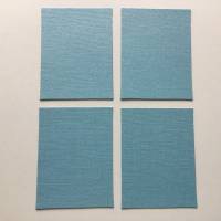 Stanzteile Rechteck glänzende Struktur, 4 Stück je Farbe, blau, rosa, kleine Karten Kartenaufleger, zum Kartenbasteln Bild 7