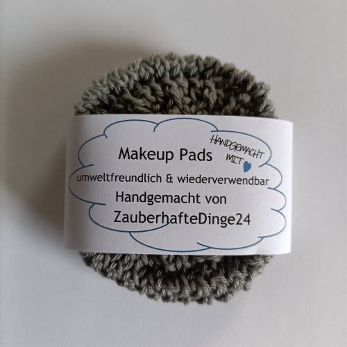 Makeup Pads Abschminkpads Baumwollpads im 3er Set wiederverwendbar in Dunkelgrau