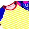 Langarmshirt 98 / 104, blau gelb rosa, Mustermix, Mädchentop, Shirt, Unikat, Upcycling Bild 4