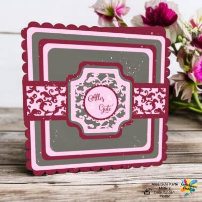 Plotterdatei Alles Gute Karte Motiv 2