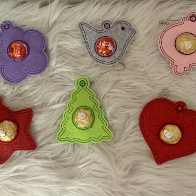 Stickdatei Schoki Nase, Tanne  Herz Stern Weihnachten Ostern