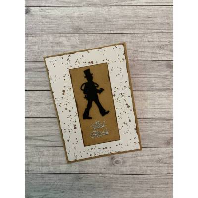 Grußkarten / Glückwunschkarten für den Neujahrsgruß, „Frohes neues Jahr“, ein Schornsteinfeger zu Silvester, Stampin’Up