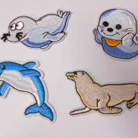 Robbe Delphin Patch zum Aufbügeln Applikation verschiedene Designs Bild 1