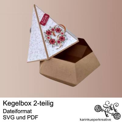Plotterdatei Kegelbox 2-teilig