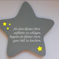 Erinnerung an ein Sternenkind | Stern wetterfest / Grabdeko Bild 1