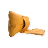 Lederkissen in der Farbe Ocker für fast alle Sessel geeignet- schnell und überall einsetzbar Bild 4