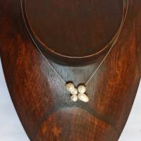 Halskette mit Zuchtperlen-"Nest" weiß Bild 2