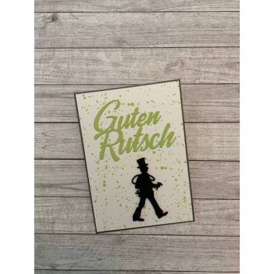 Grußkarten / Glückwunschkarten für den Neujahrsgruß, „Guten Rutsch“, ein Schornsteinfeger zu Silvester, Stampin’Up