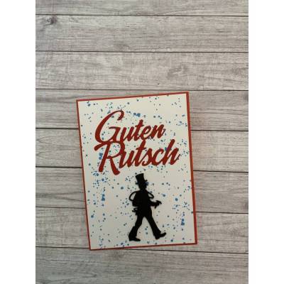 Grußkarten / Glückwunschkarten für den Neujahrsgruß, „Guten Rutsch“, ein Schornsteinfeger zu Silvester, Stampin’Up