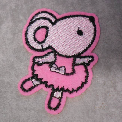 Tanzmaus Maus Ballett gestickt , Stoff, Patch zum Aufbügeln gestickt