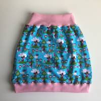 Rock, Ballonrock für kleine Mädchen, Reh und Fuchs im Wald, Größe 98/104 blau, rosa,  Baumwolle Bild 1