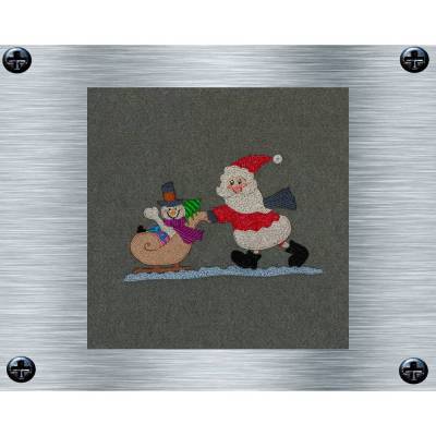 Stickdatei Weihnachtsduo - 13 x 18 Rahmen - Weihnachtsstickerei, weihnachtliche Stickdatei, Digitale Stickerei