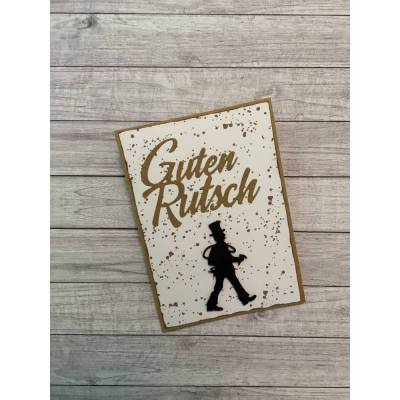 Grußkarten / Glückwunschkarten für den Neujahrsgruß, „Guten Rutsch“, ein Schornsteinfeger zu Silvester, Stampin’Up