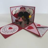 Explosionsbox aus Papier - Liebe, Valentinstag, Hochzeitstag, Heiratsantrag Bild 6