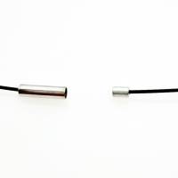 Edelstahl-Collier mit Magnetverschluss schwarz Bild 3