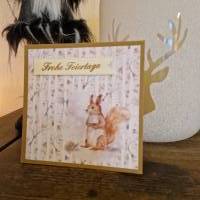 süßes Eichhörnchen - Frohe Feiertage - Weihnachtskarte Bild 2