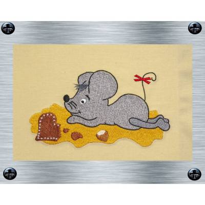 Stickdatei Knabbermaus - 4 Größen ab 10 x 10 cm  - Weihnachtliche Stickmotive, Weihnachtsmotiv, digitale Stickdatei