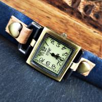 Armbanduhr, Leder trifft auf Kork, verschiedene Farben und Designs Bild 2