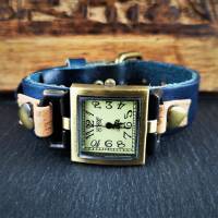 Armbanduhr, Leder trifft auf Kork, verschiedene Farben und Designs Bild 3