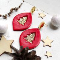 Ohrringe Weihnachtsbaum • Ohrhänger Polymer Clay | Ohrschmuck | Weihnachten Bild 4