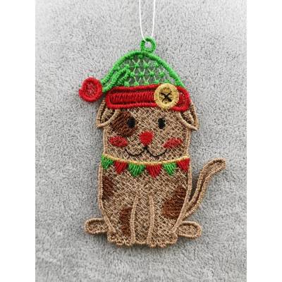 Anhänger Hund mit Mütze