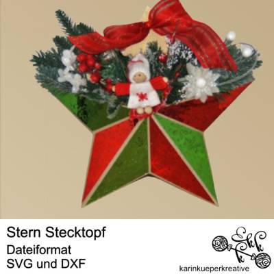 Plotterdatei Stern Stecktopf