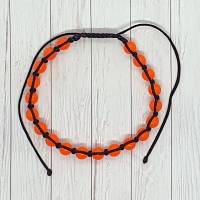 Knüpfarmband mit neonfarbenen Perlen orange Bild 2