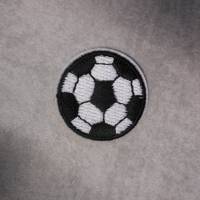Fussball gestickt 3 cm   Patch zum Aufbügeln  Applikation Bild 1