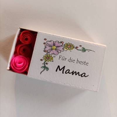 Muttertag in der Streichholzschachtel ♡ Für die beste Mama ♡ 