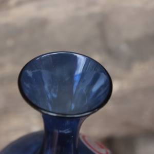 filigrane Vase Blau Glas mundgeblasen Lauscha 60er Jahre Vintage DDR Bild 7