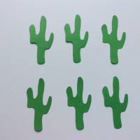 Stanzteile Kaktus, 6 Stück in hellgrün und grün, zum Kartenbasteln und Gestalten von Bildern Bild 2