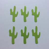 Stanzteile Kaktus, 6 Stück in hellgrün und grün, zum Kartenbasteln und Gestalten von Bildern Bild 3